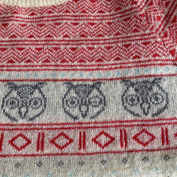Woolrich Winking Owls Sweater Fair Isle Mohair Slouchy Women Extra Large - Picture 5 of 7